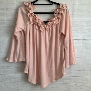 Melissa Paige Embroiled Half Sleeve Blouse | SIZE L